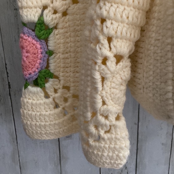 New Anthropologie Floral Crochet Cardigan - Picture 10 of 14